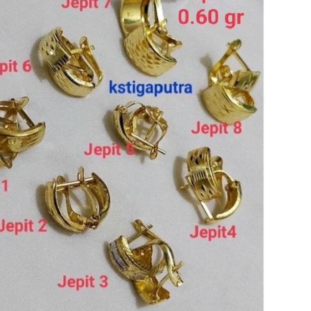 Anting Jepit Perak 925 Lapis Emas 24K
