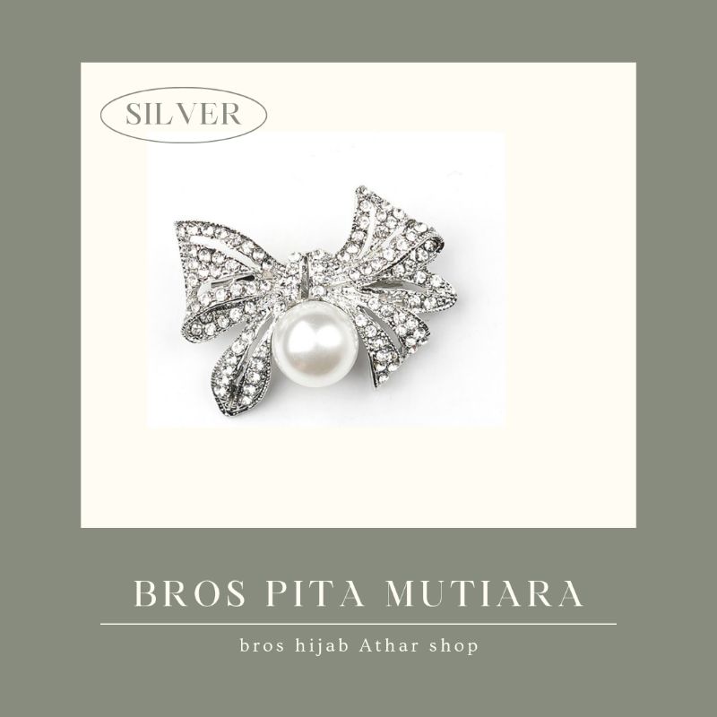 Bros bahu pita mutiara mewah import premium style korea/pin peniti jilbab aksesoris fashion muslim