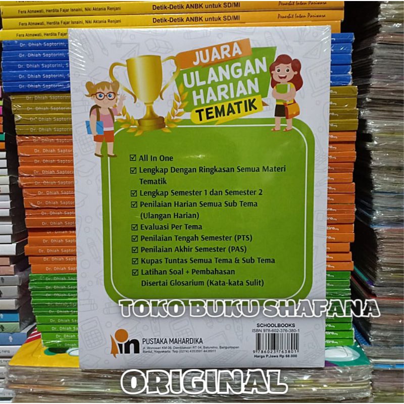 Buku Juara Ulangan Harian Tematik Kelas 1 SD/MI Pustaka Mahardika Kurikulum 2013 ORI