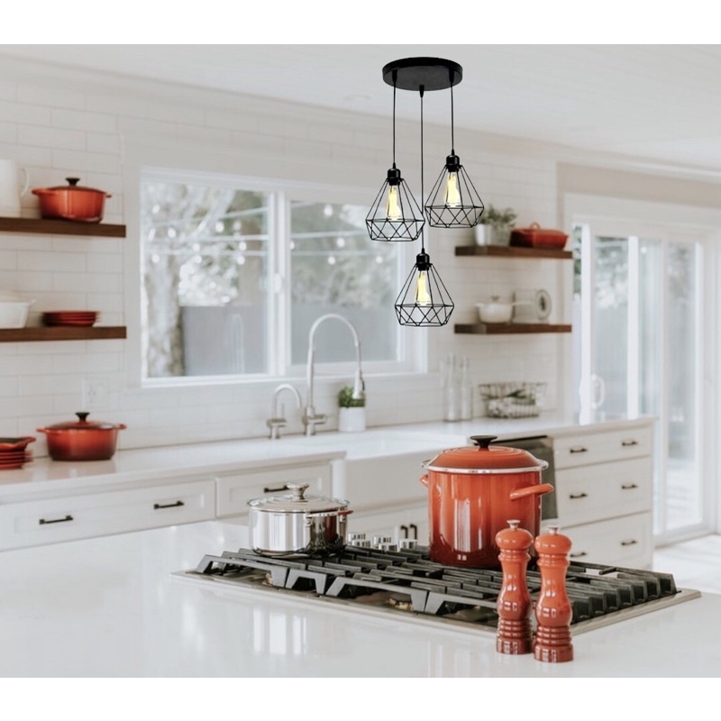 Lampu hias gantung 3 in 1 minimalis murah/kap lampu gantung hias murah