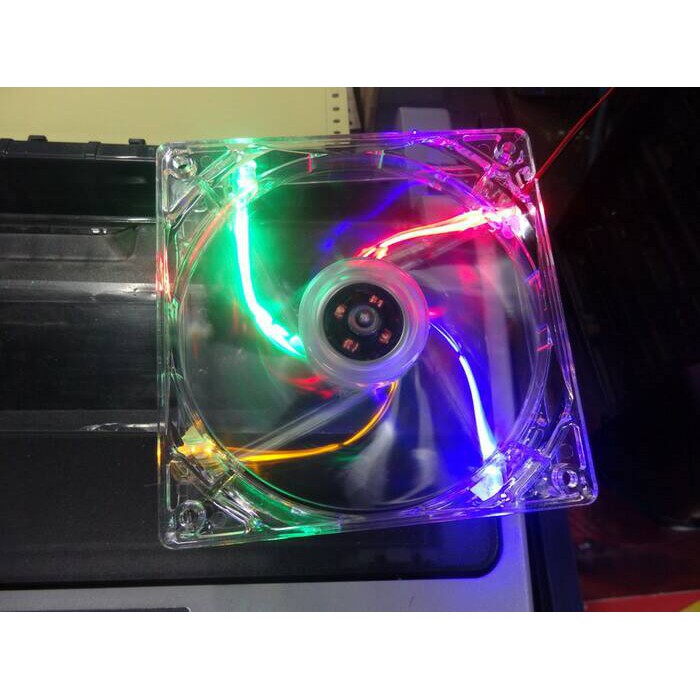 fan casing 12cm transparan+led