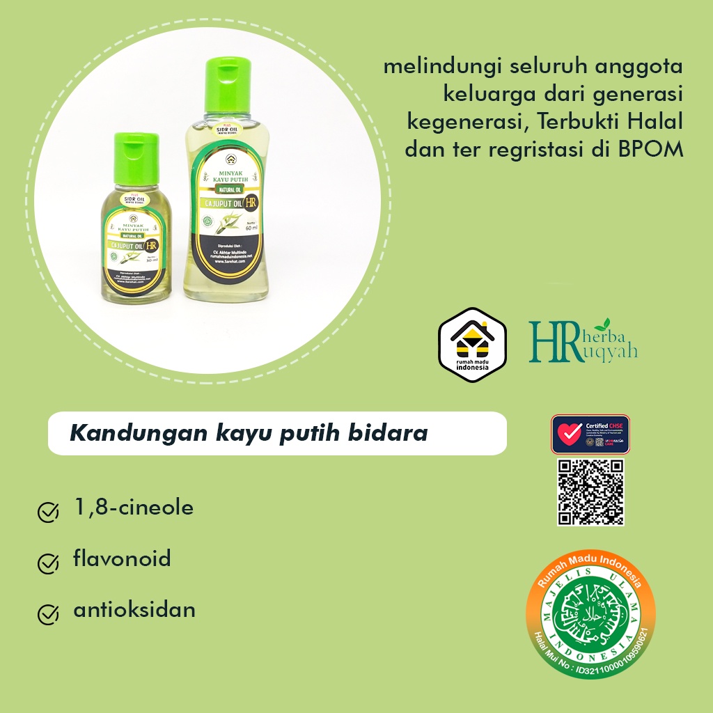 Minyak Kayu Putih Asli Murni Plus Bidara Oil