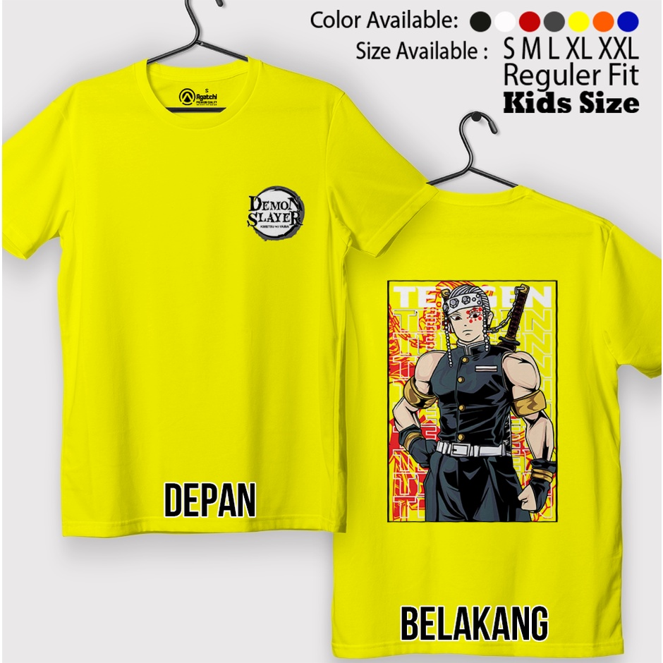 Baju Kaos Atasan Anak Laki-Laki Anime Demon Slayer -Tengen