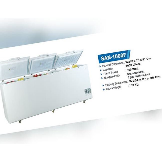 Chest Freezer SANSIO SAN-1000F 1000 liter 550 watt