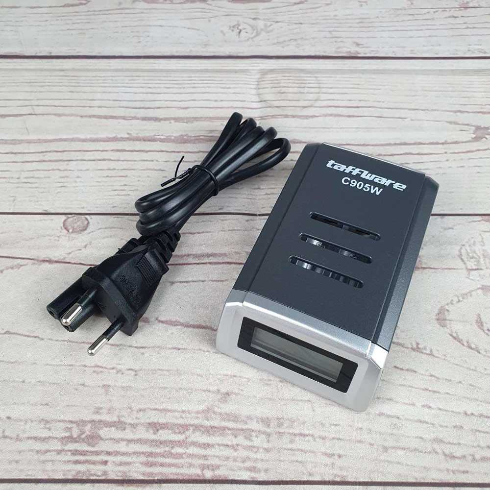 (100% BARANG ORI) Taffware Charger Baterai Smart Intelligent LCD 4 Slot - C905W