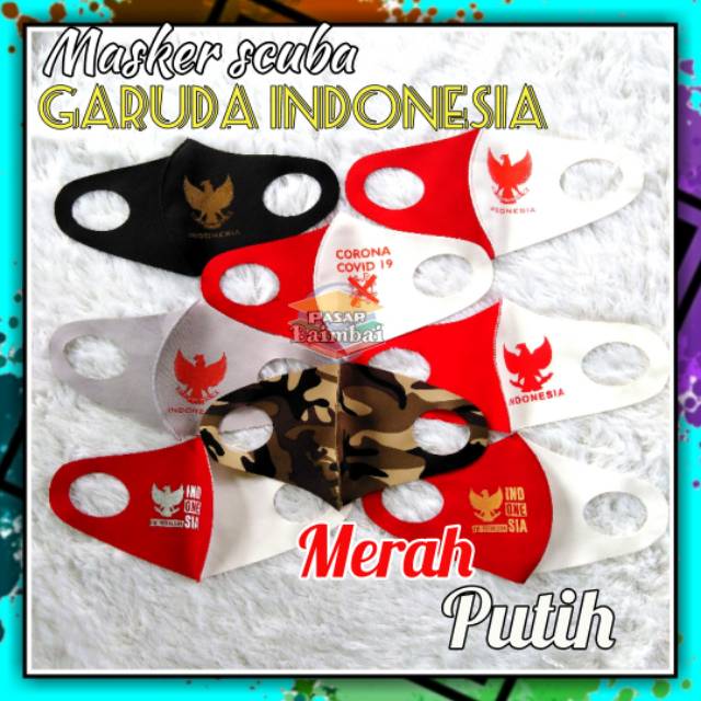 MASKER SCUBA MASKER NON MEDIS MASKER LOGO GARUDA MERAH PUTIH MASKER ARMY MASKER MOTOR BANJARMASIN