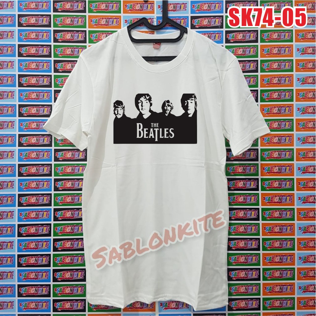 MURAH !!! kaos sablon THE BEATLES 6 bahan kaos cotton combed 30S