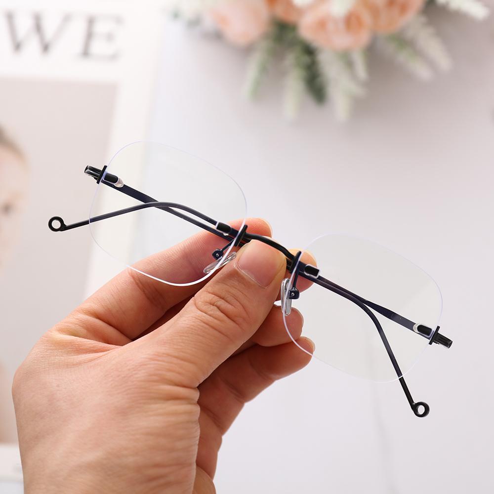 R-flower Kacamata Frame Kotak Bahan Metal Untuk Wanita