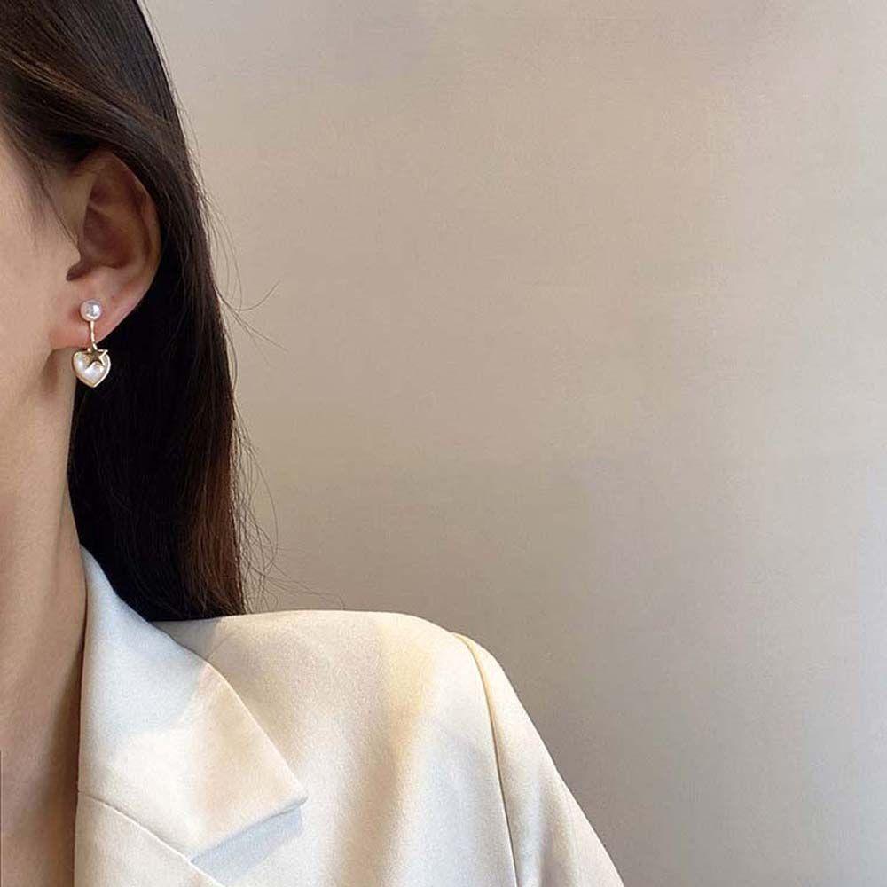 Needway Bintang Anting Pesta Pernikahan Fashion Cinta Hati Aksesoris Perhiasan Drop Earrings Mutiara Ear Studs