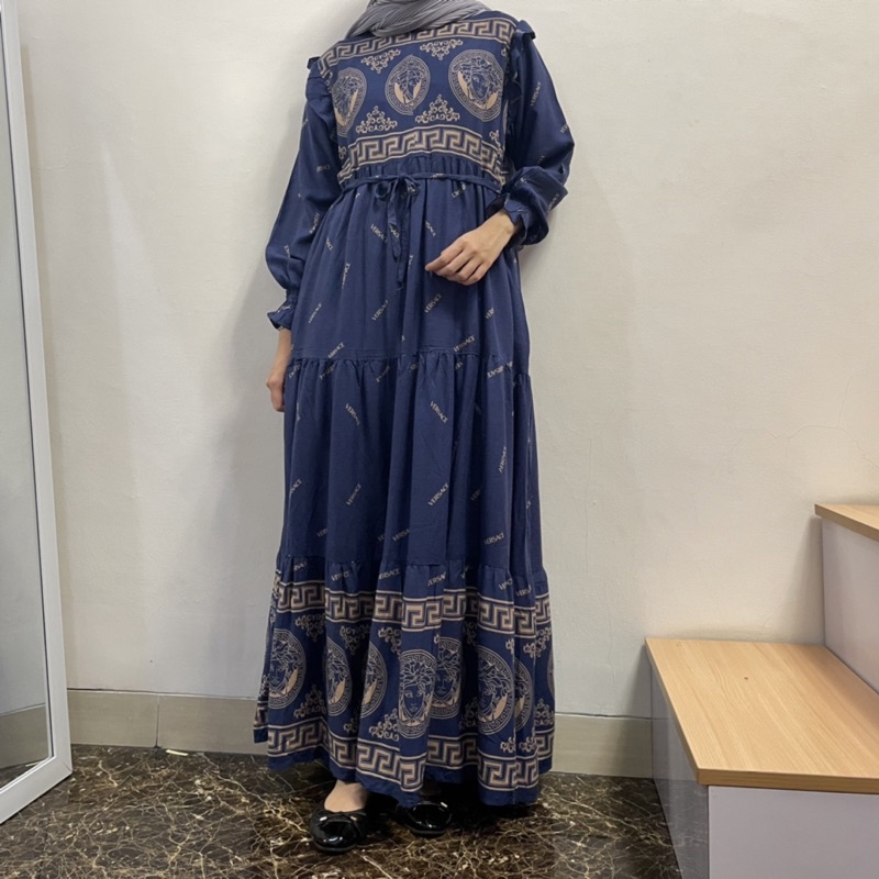 [READYSTOCK] DRESS VERSACE WANITA | GAMIS VERSACE WANITA VISCOSE PREMIUM