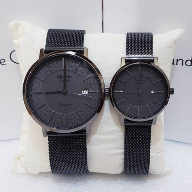ALEXANDRE CHRISTIE COUPLE AC 8628 BLACK JAM TANGAN ALEXANDRE CHRISTIE AC 8628 ORIGINAL