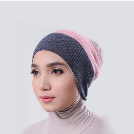 CIPUT RAJUT INNER BANDANA 2 WARNA PREMIUM BANDANA 2 WARNA DALAMAN JILBAB RAJUT CIPUT ANTI PUSING