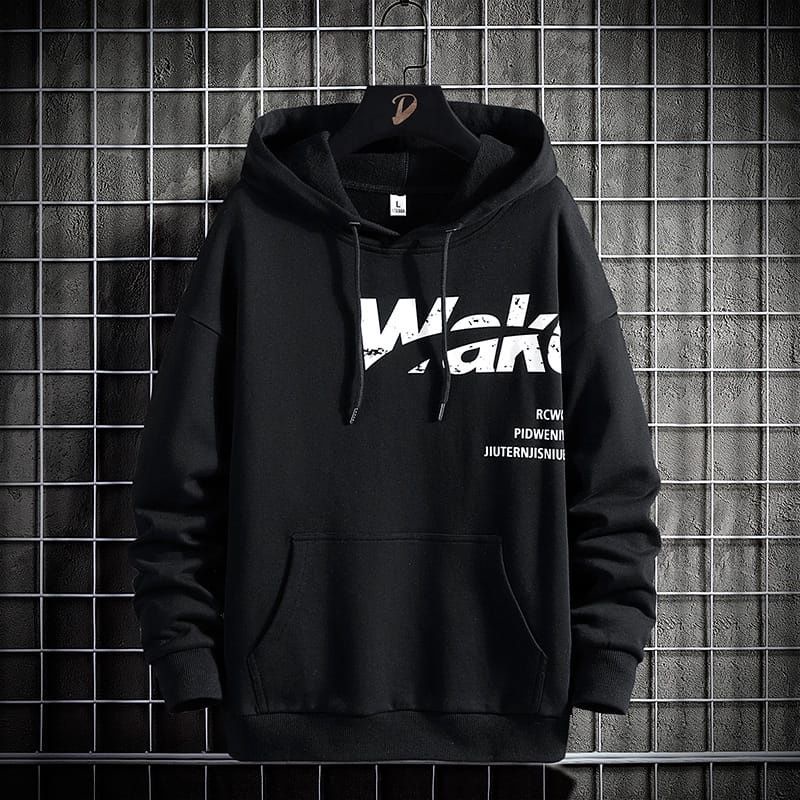 Wake hoddie sweater polos basic casual pria