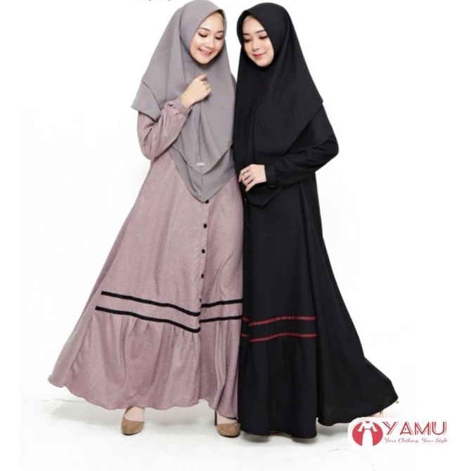 Gamis Katun Madenah Premium / Baju wanita kekinian