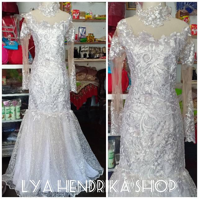 Baju pengantin/prewedding/penyanyi duyung gold 3D