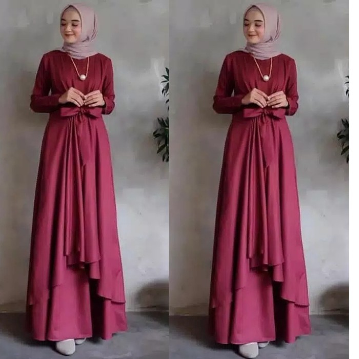 MAXI DRESS CANTIK | ALUNA MAXI BIG SIZE | BAJU WANITA BUSUI FRIENDLY