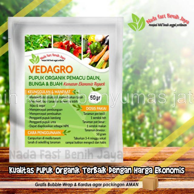 PREMIUM Pupuk Organik Vedagro pemacu daun sayuran Bunga dan Buah kemasan ekonomis