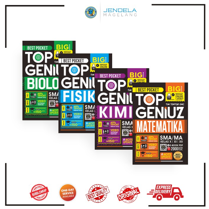 POCKET SMA MA TOP GENIUZ MATEMATIKA, BIOLOGI, KIMIA, FISIKA BEST SELLER