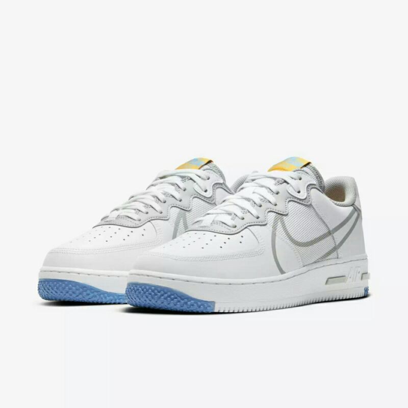 Nike Air Force 1 React White Light Smoke Grey
