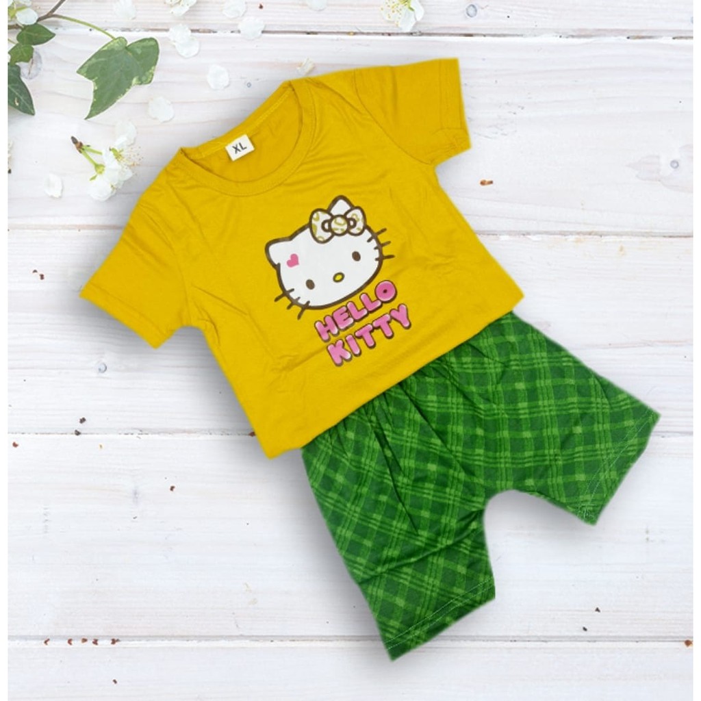 KAOS ANAK BAJU ANAK COWOK CEWEK CASUAL HELLO KITTY UMUR 1 2 3