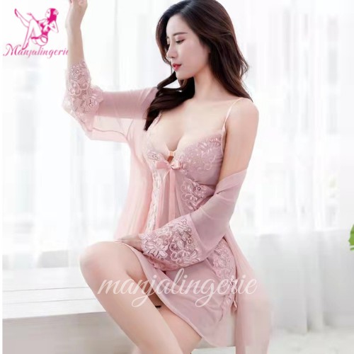 Manjalingerie - lingerie sexy  Lingerie seksi lingerie sexy Baju Tidur sexy Lingerie 928-PEACH