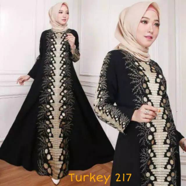 Lidya ALMA Exclusive Abaya Turkey 217 Gamis Syari Grosir