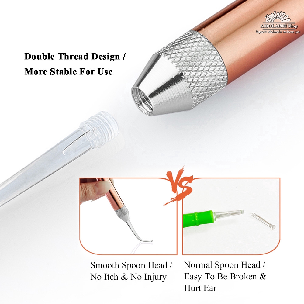 Pembersih Telinga dengan Lampu Sendok Jepang Ear Cleaners