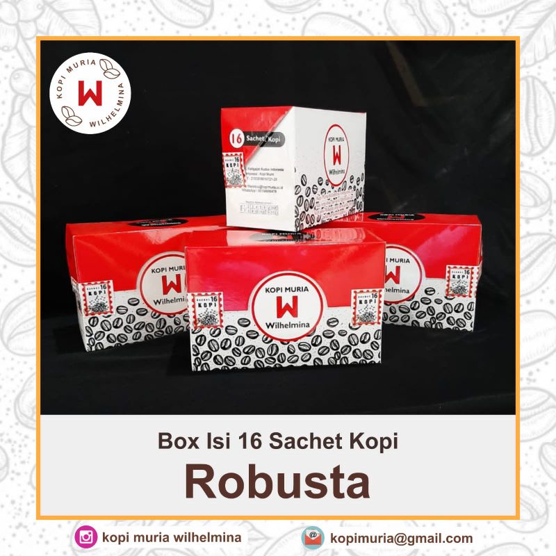 

Kopi Muria WILHELMINA box isi 16 Sachet