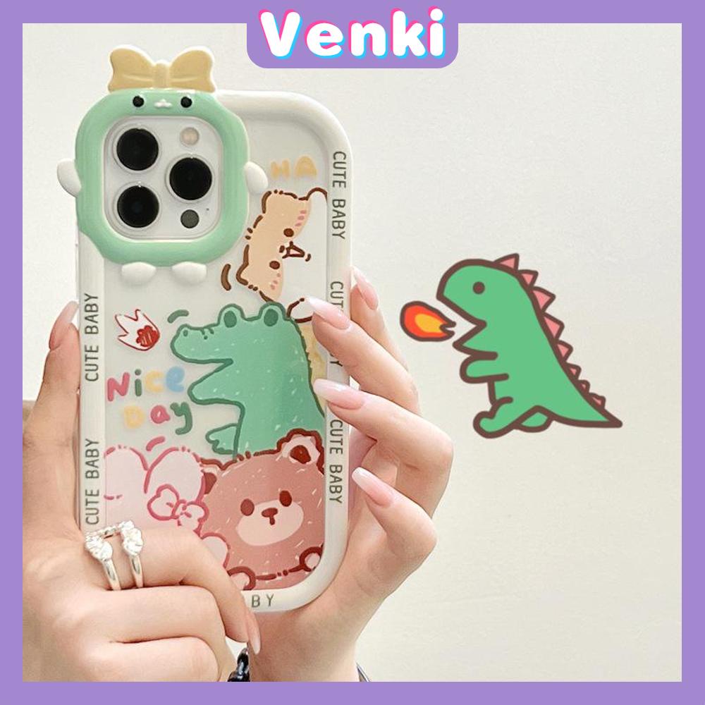 iPhone Case Silicone Soft Case Clear Case Airbag Shockproof Protection Camera Shiny Dinosaur Cartoon Cute Compatible For iPhone 11 Pro Max 13 Pro Max 12 Pro Max 7Plus xr XS Max