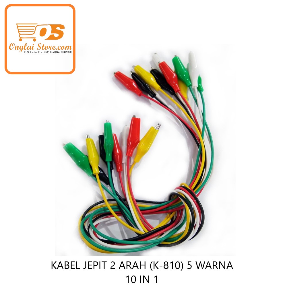 KABEL POWER SUPPLY JEPIT BUAYA 2 ARAH KL K-810 5 WARNA 10 IN 1 ORIGINAL