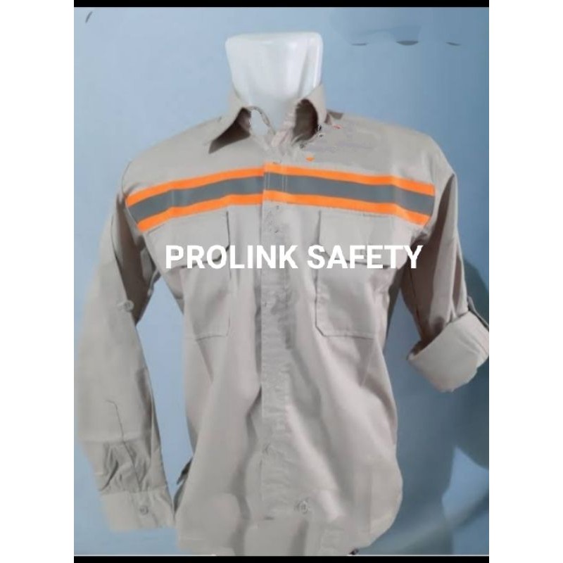 RESLETING COKLAT SUSU BAJU SAFETY SERAGAM WEARPACK ATASAN BERLOGO K3 BENDERA