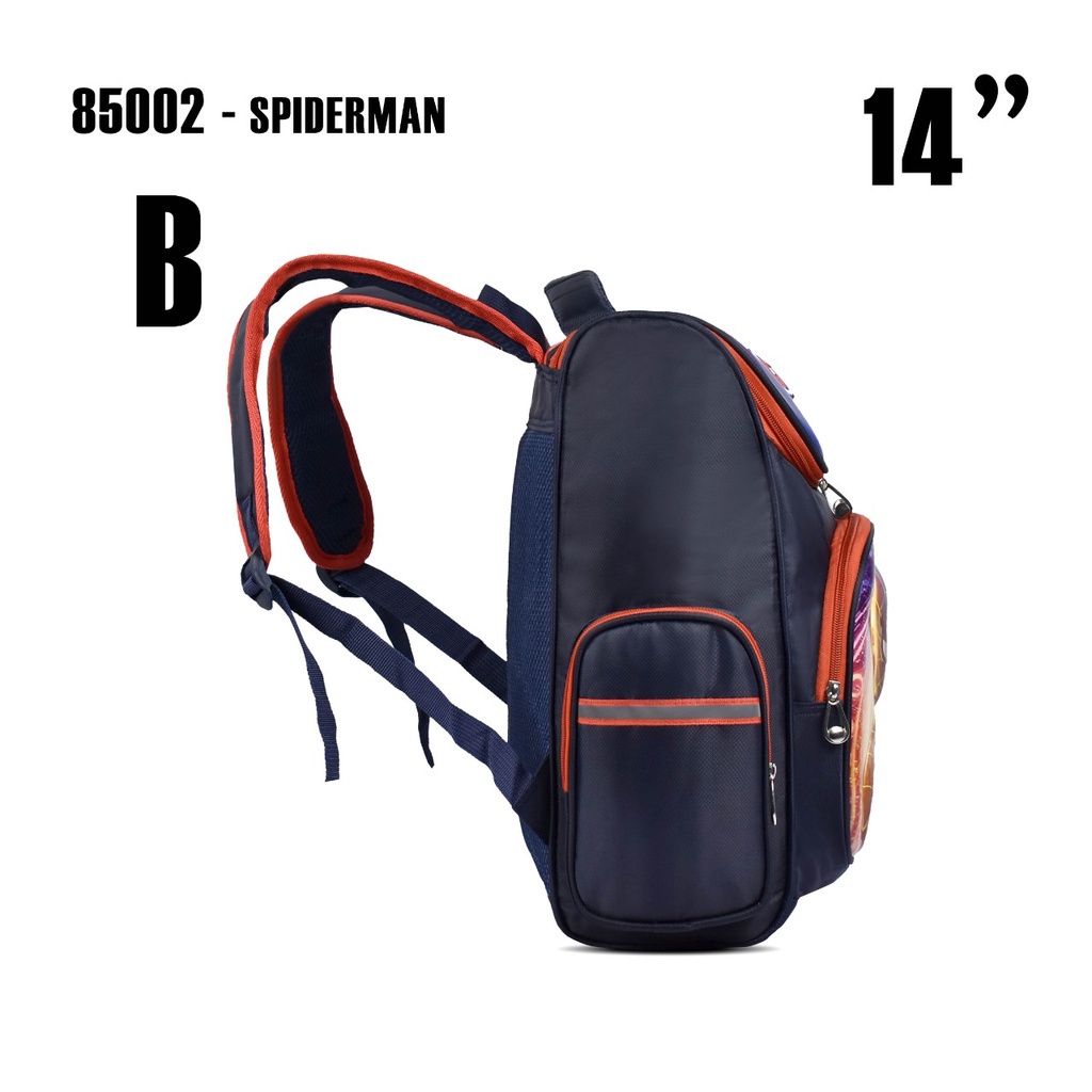 Tas Ransel Spiderman 85002 14 Inch Tas Cartoon Ransel Tas Sekolah Anak SD Tas Timbul Double Decker Import