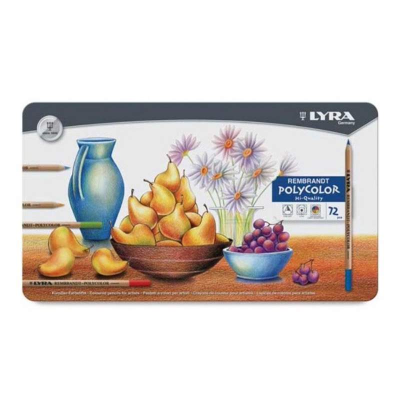 

Lyra Rembrandt Polycolor 72 pcs Metal Box Hi Quality Pensil Warna Oil