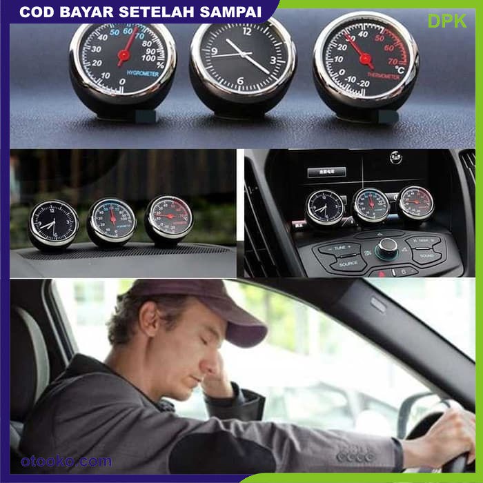 Car Hygrometer Cek Lembab Mobil Display Pajangan interior Kabin Mobil