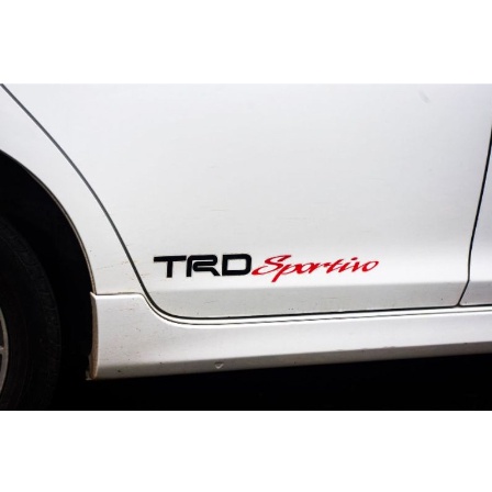 Stiker Mobil TRD Sportivo Toyota Stickr mobil TRD Sportivo Warna Kombinasi Hitam Merah