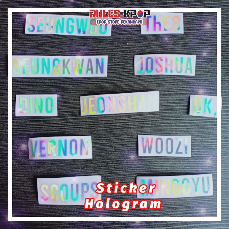 (READY STOCK) STICKER HOLOGRAM SEVENTEEN, STIKER DK , STICKER S.COUPS,STICKER WOOZI,STIKER VERNON,ST