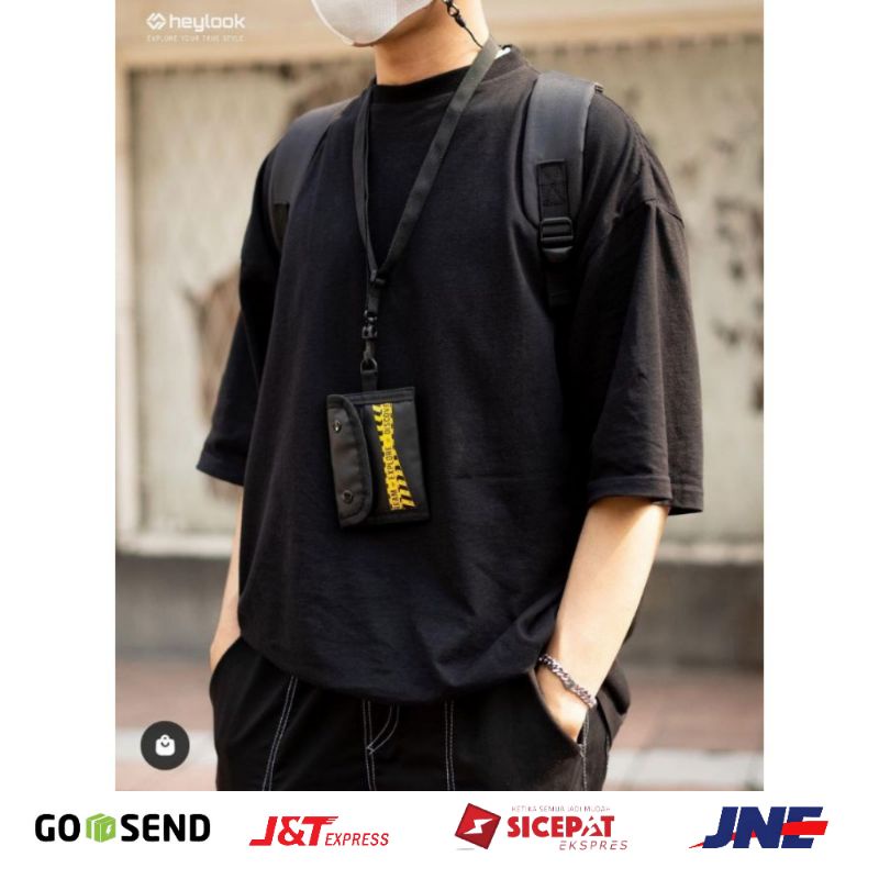 HEYLOOK ID - Tas Dompet Gantung Kalung Leher Pria Sling Pouch SALT Sako Wallet Dompet Hanging