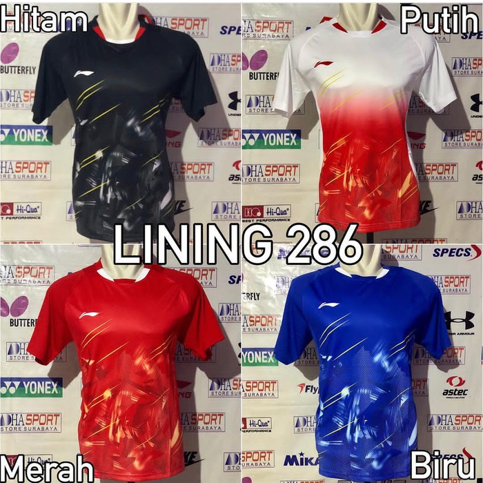 BAJU BADMINTON LI-NING 286 IMPORT BAJU LI-NING TIMNAS INDONESIA