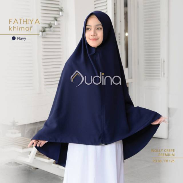 HIJAB/BERGO/KHIMAR JUMBO/KHIMAR /FATHIYA KHIMAR  BAHAN WOLLYCREPE ORIGINAL BY AUDINA