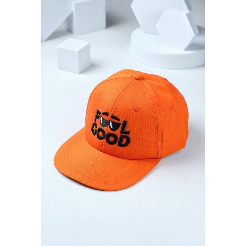 TOPI BASEBALL ANAK FASHION HAT TOPI MOTIF LUCU BORDIR UNISEX TOPI MOTIF FEEL GOOD