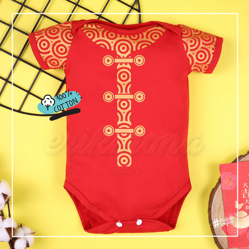 Ermon Baby - Jumper Bayi Laki Laki Perempuan Jumper Baby Cowok Cewek Lucu Model Qibao Imlek Usia 0 - 12 Bulan