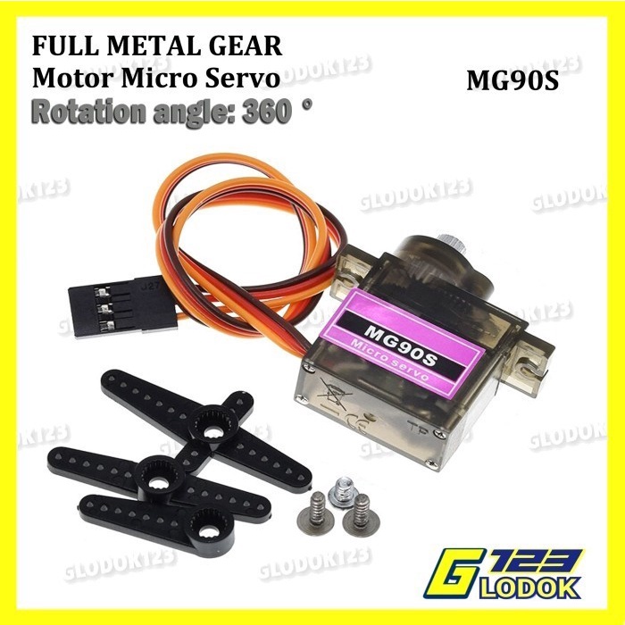 Motor Micro Mini Servo Tower Pro MG90S MG90 Arduino Metal Gear Bearing