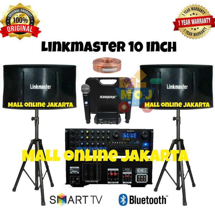 Paket karaoke linkmaster 10 inch smart tv sound system