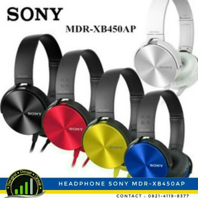 Headphone Headset Handfree Sony MDR-XB450AP