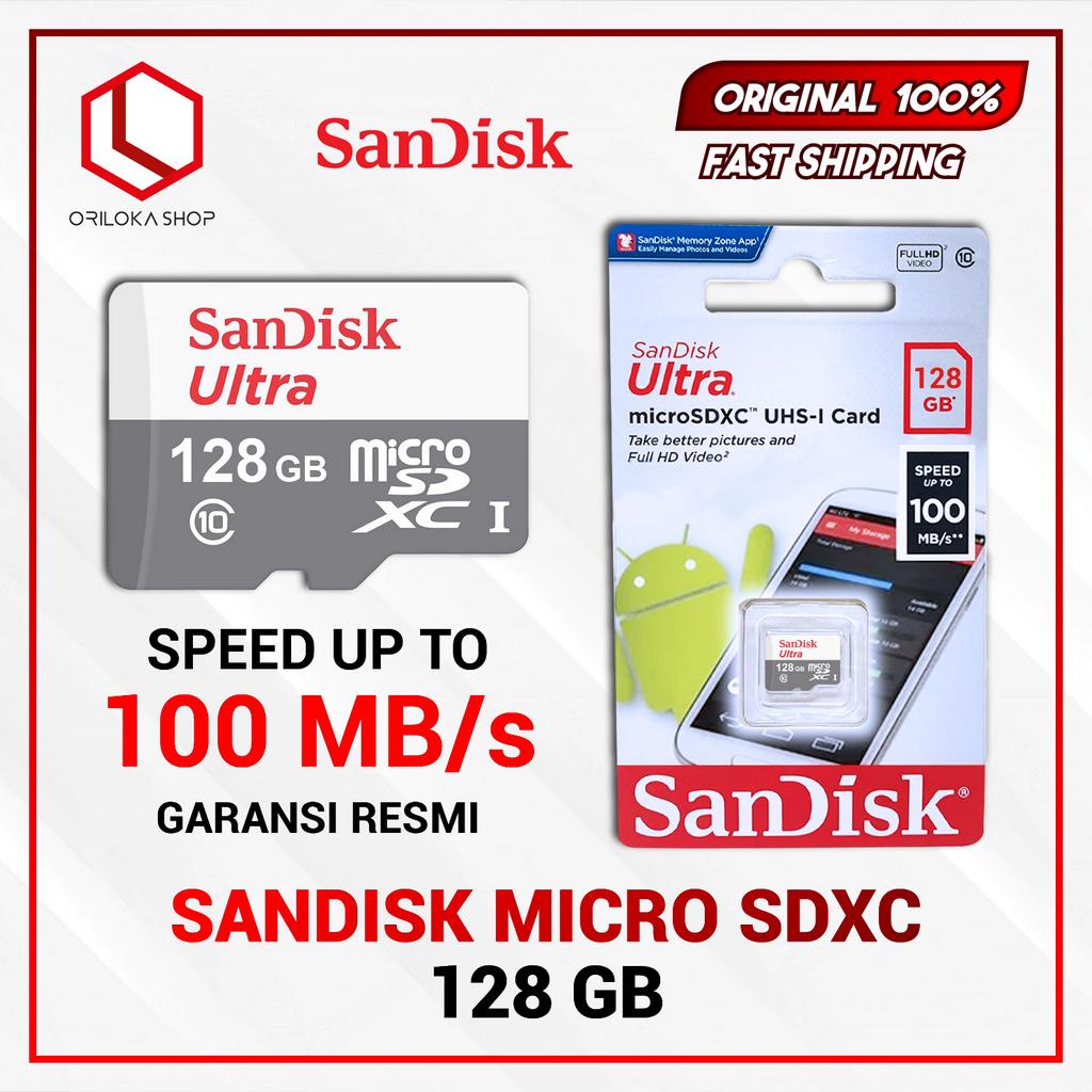 Micro SD SanDisk 128 GB Ultra Class 10 100mb/s Memory Card Class Original