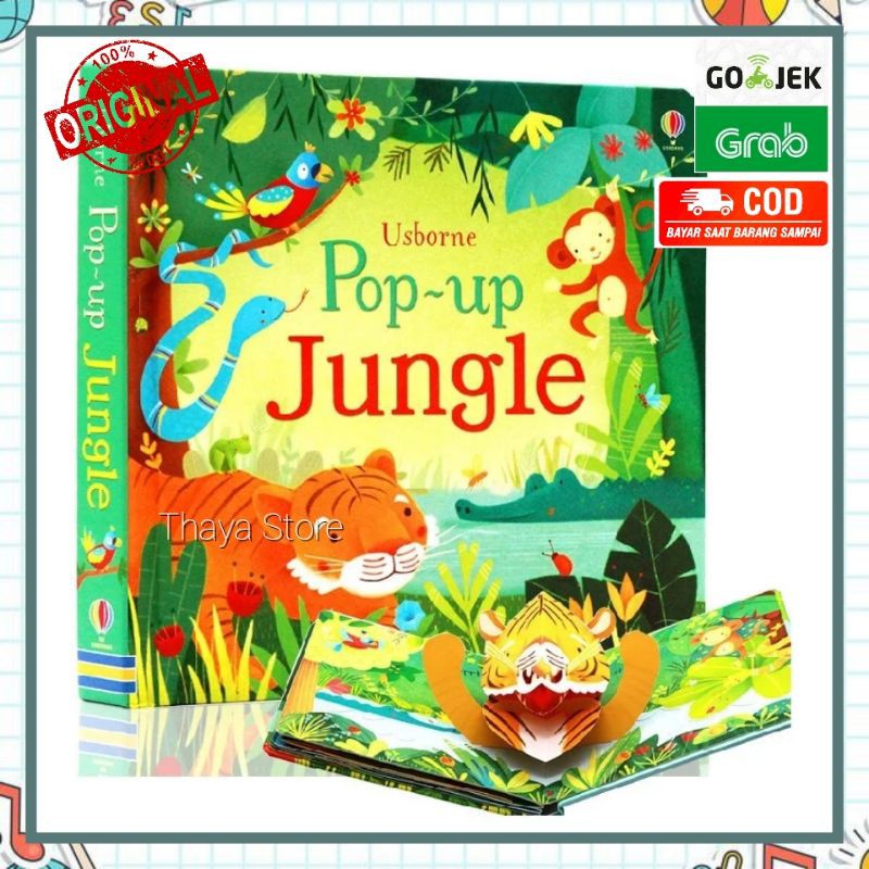 Buku dongeng anak - cerita anak - usborne pop up jungle - buku import anak