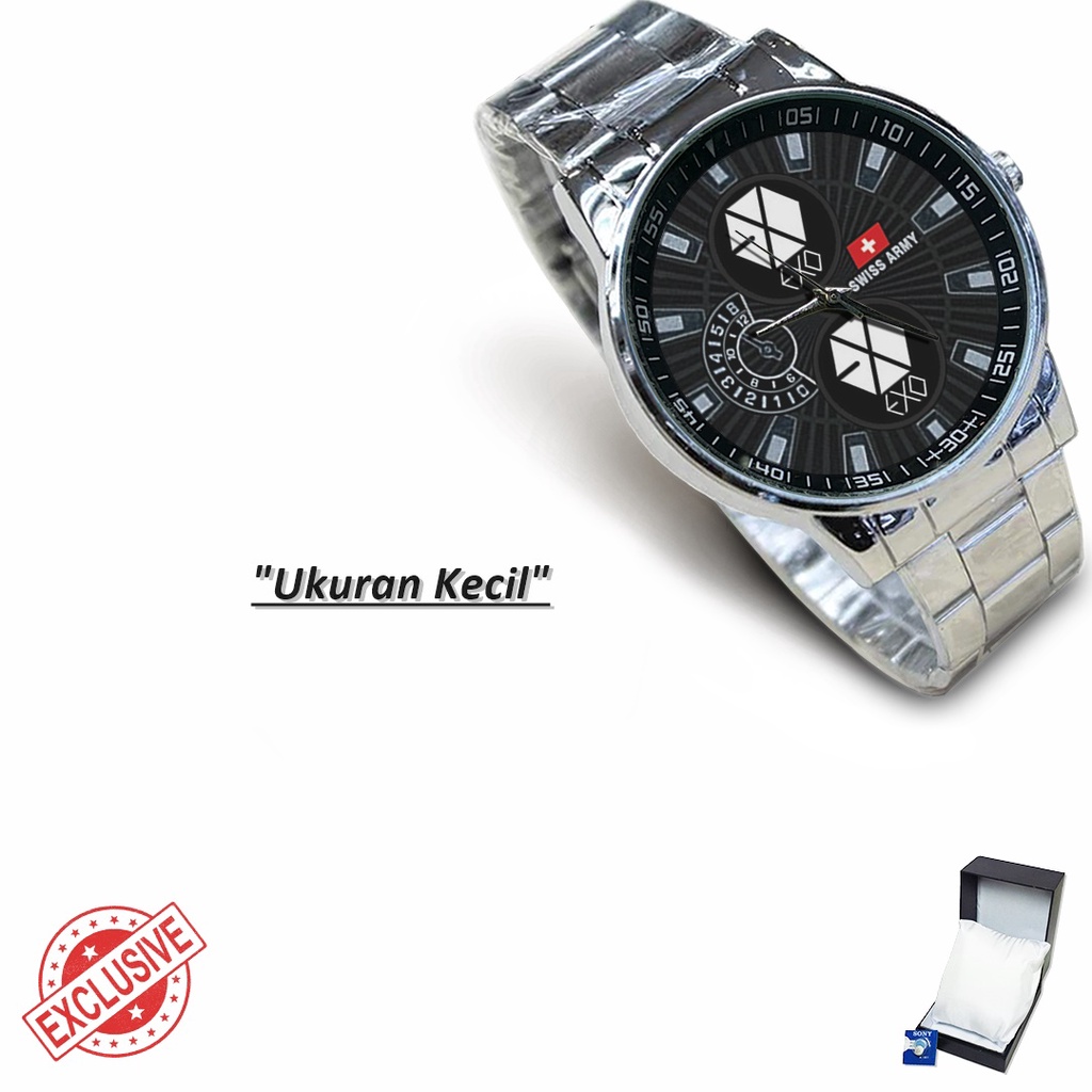 Jam Tangan Rantai Couple Logo EXO (Cool)