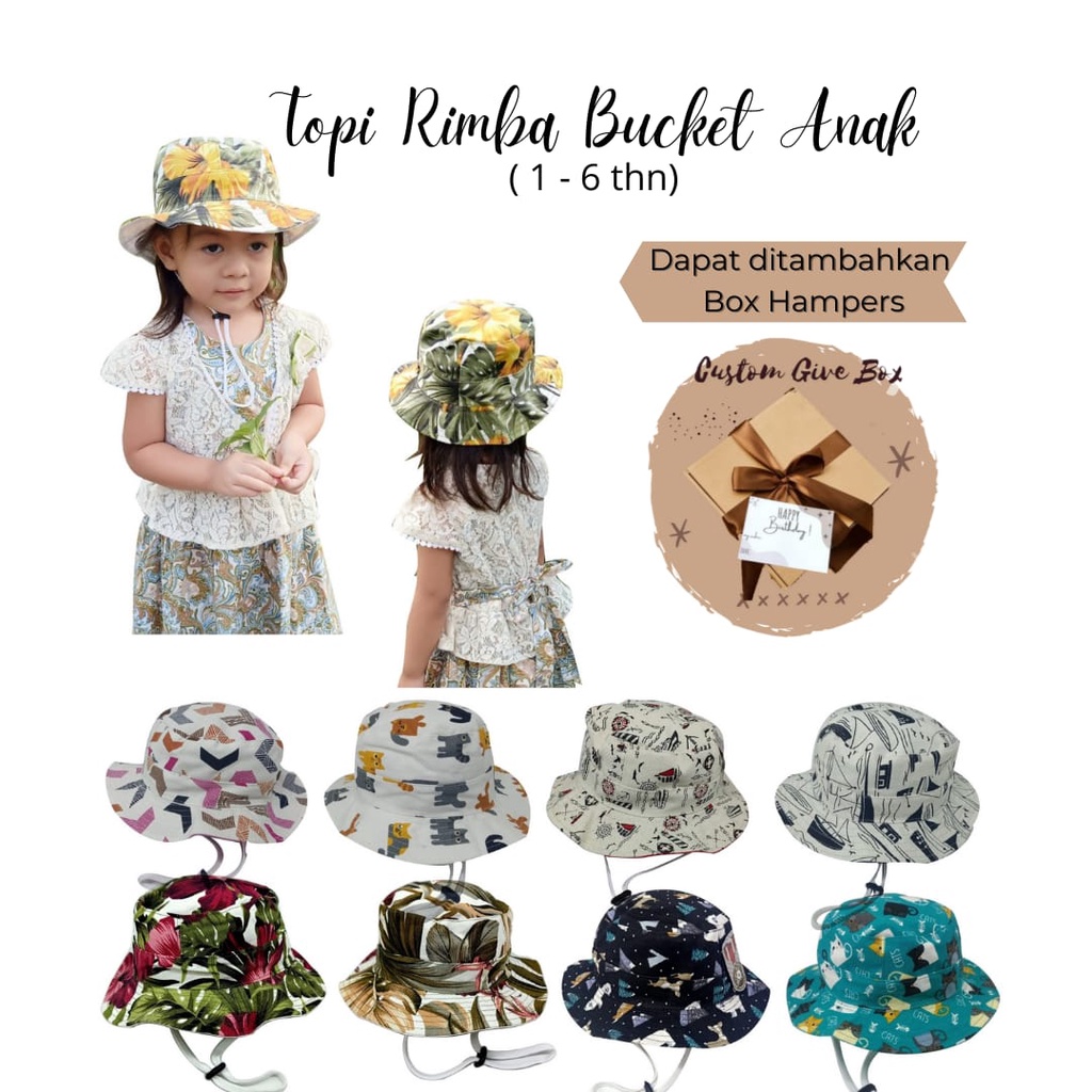 Topi Rimba Bucket Anak Model Topi Jungle Bertali Topi Safari Anak