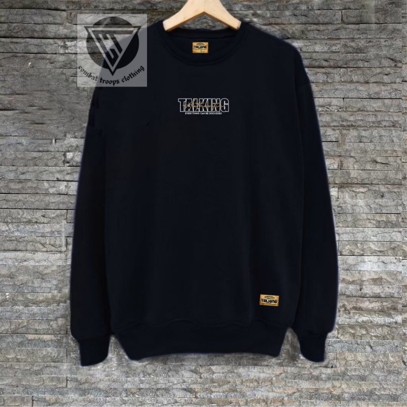 Sweater Pria Hitam Crewneck Pria Oversize Original Sweater Crewneck Pria Distro Switer Oblong Pria H