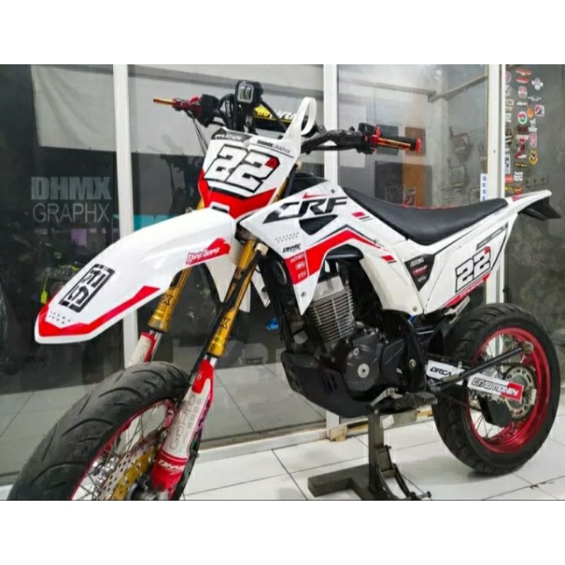 DECAL STICKER FULL BODY CRF 150 L PUTIH MERAH